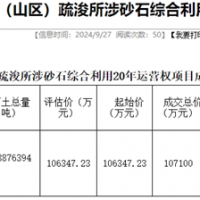 18.19元/噸！浙江該地儲(chǔ)量5887.64萬(wàn)噸河砂20年運(yùn)營(yíng)權(quán)成功出讓